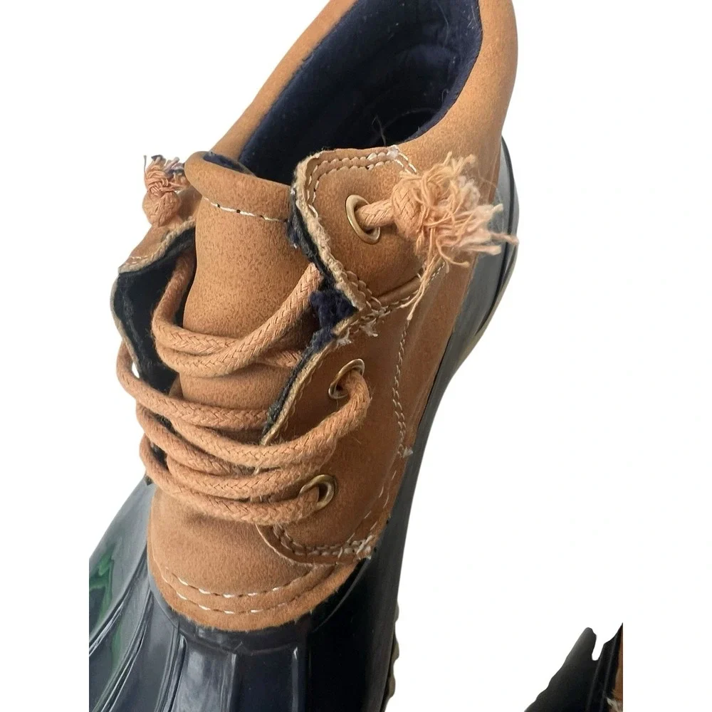 Tommy Hilfiger Womens‎ Ankle Duck Boots Size 9 Lace Up Rain Outdoors T Wheat